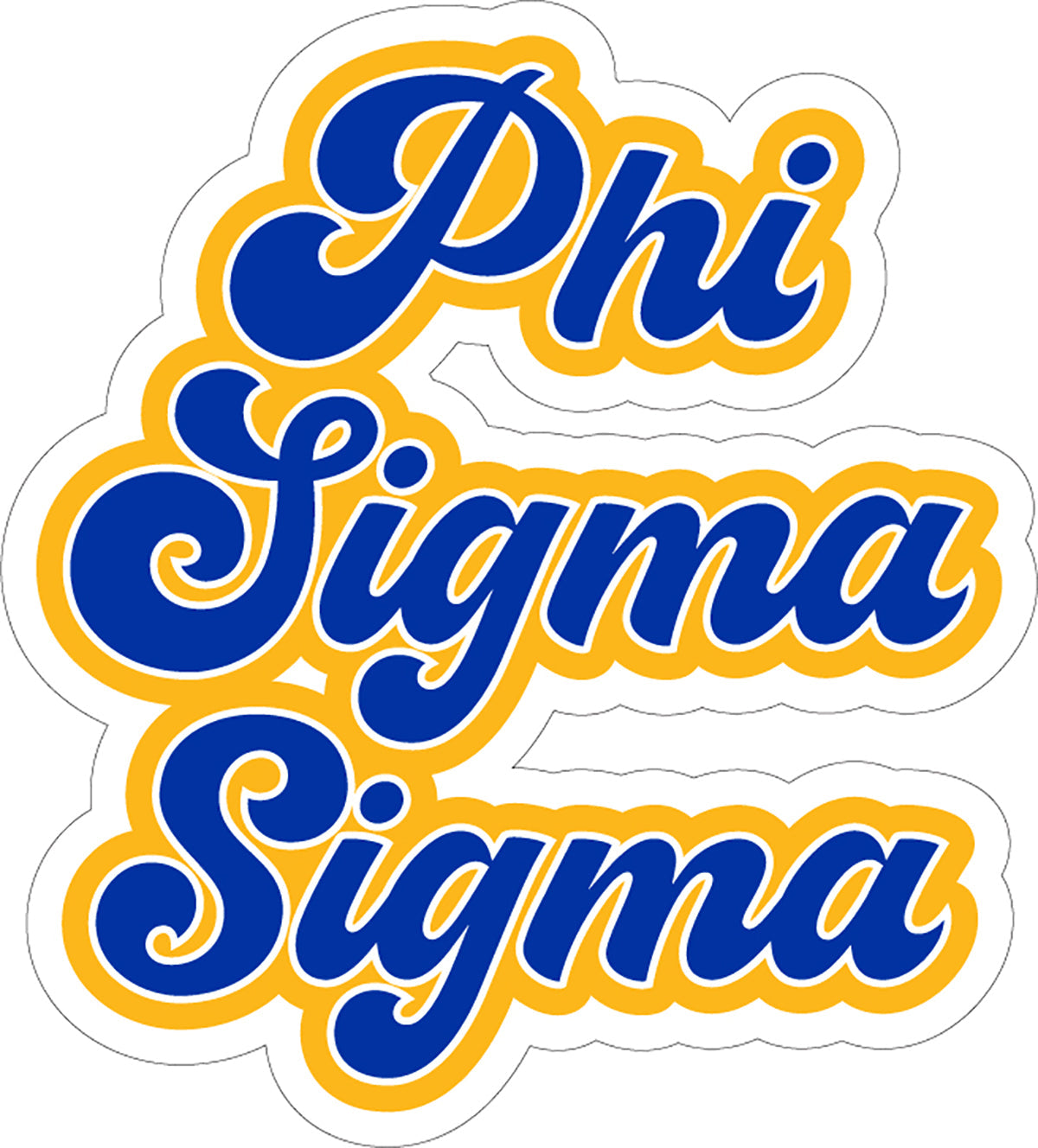 Phi Sigma Sigma Retro Sorority Car Magnet Set of 2