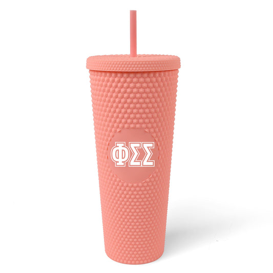Phi Sigma Sigma Studded Tumbler