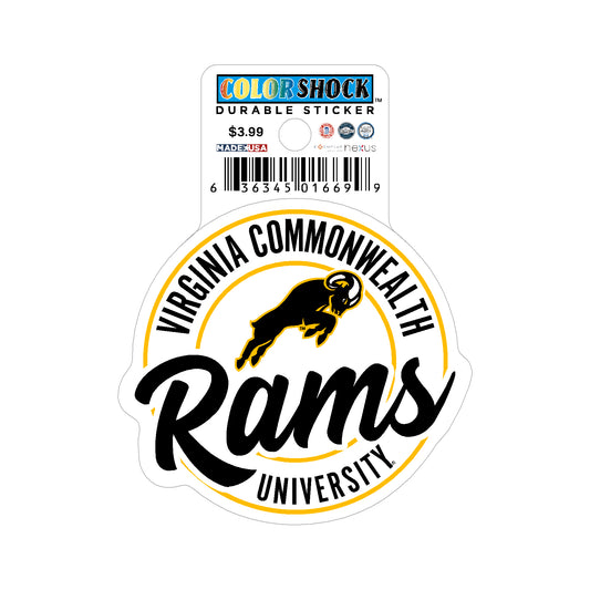 VCU Rams Durable Sticker