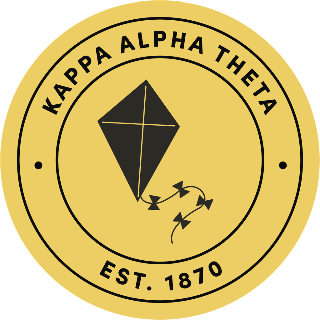 Kappa Alpha Theta Sorority Car Decal Sticker- Full Color Circle Logo