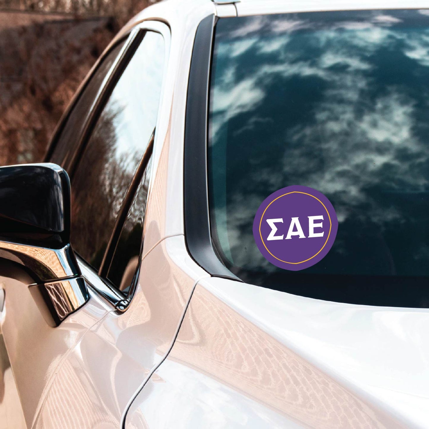 Sigma Alpha Epsilon Fraternity Car Decal Sticker- Full Color Circle Logo