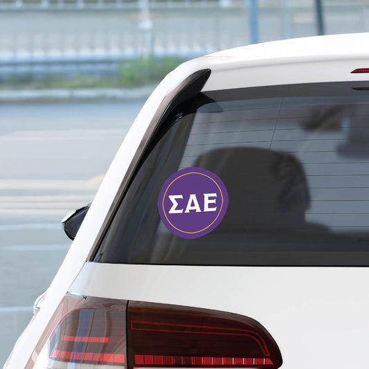 Sigma Alpha Epsilon Fraternity Car Decal Sticker- Full Color Circle Logo