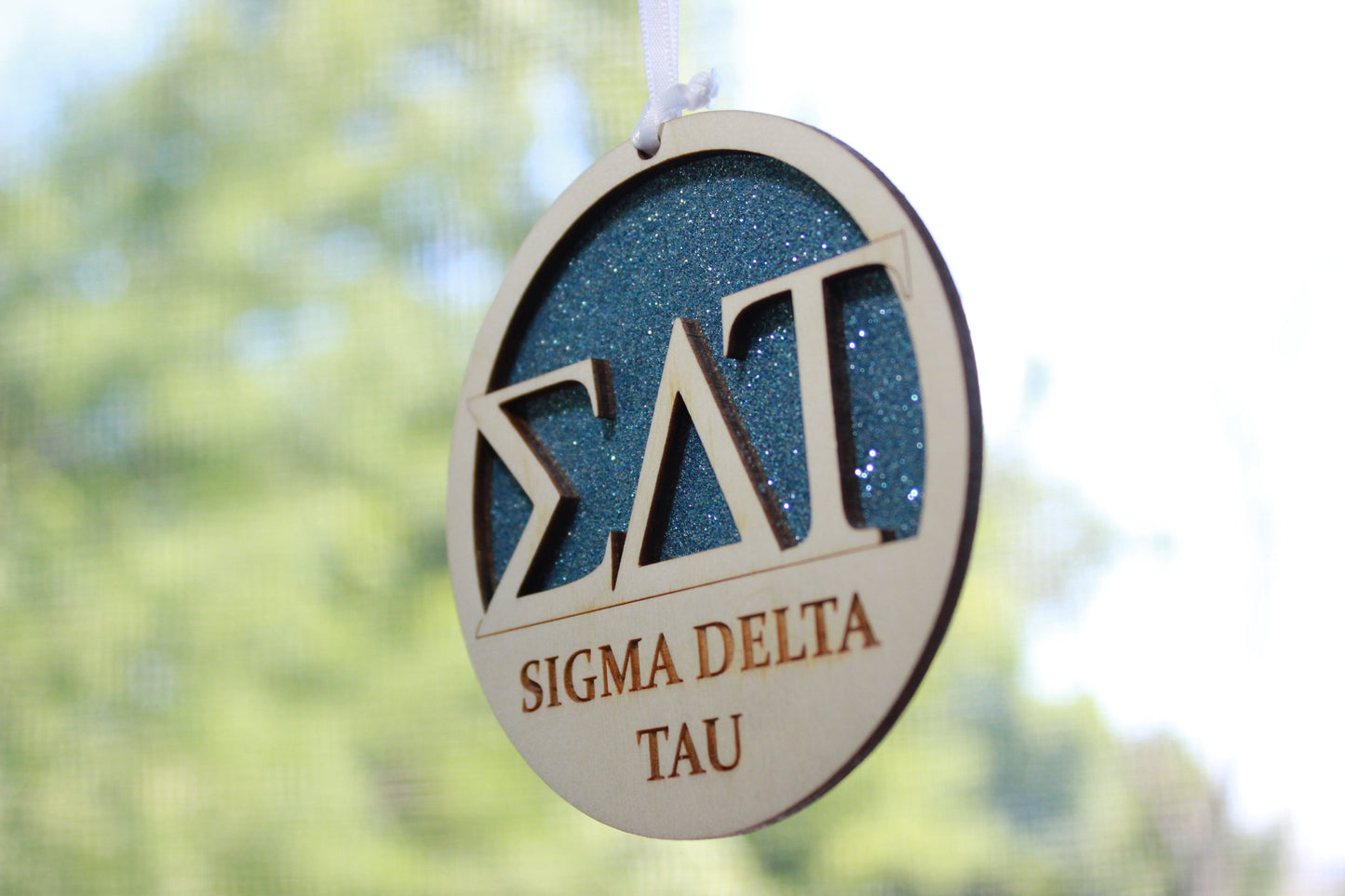 Sigma Delta Tau - Laser Carved Ornament - 3" Round