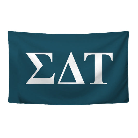 Sigma Delta Tau Sorority Greek Letters Flag, Two-Color Design