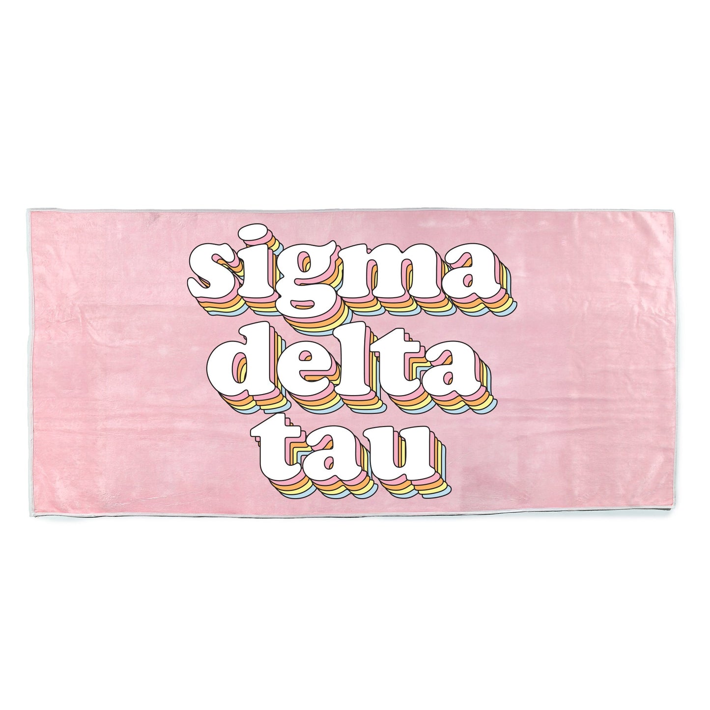 Sigma Delta Tau Plush Retro Beach Towel