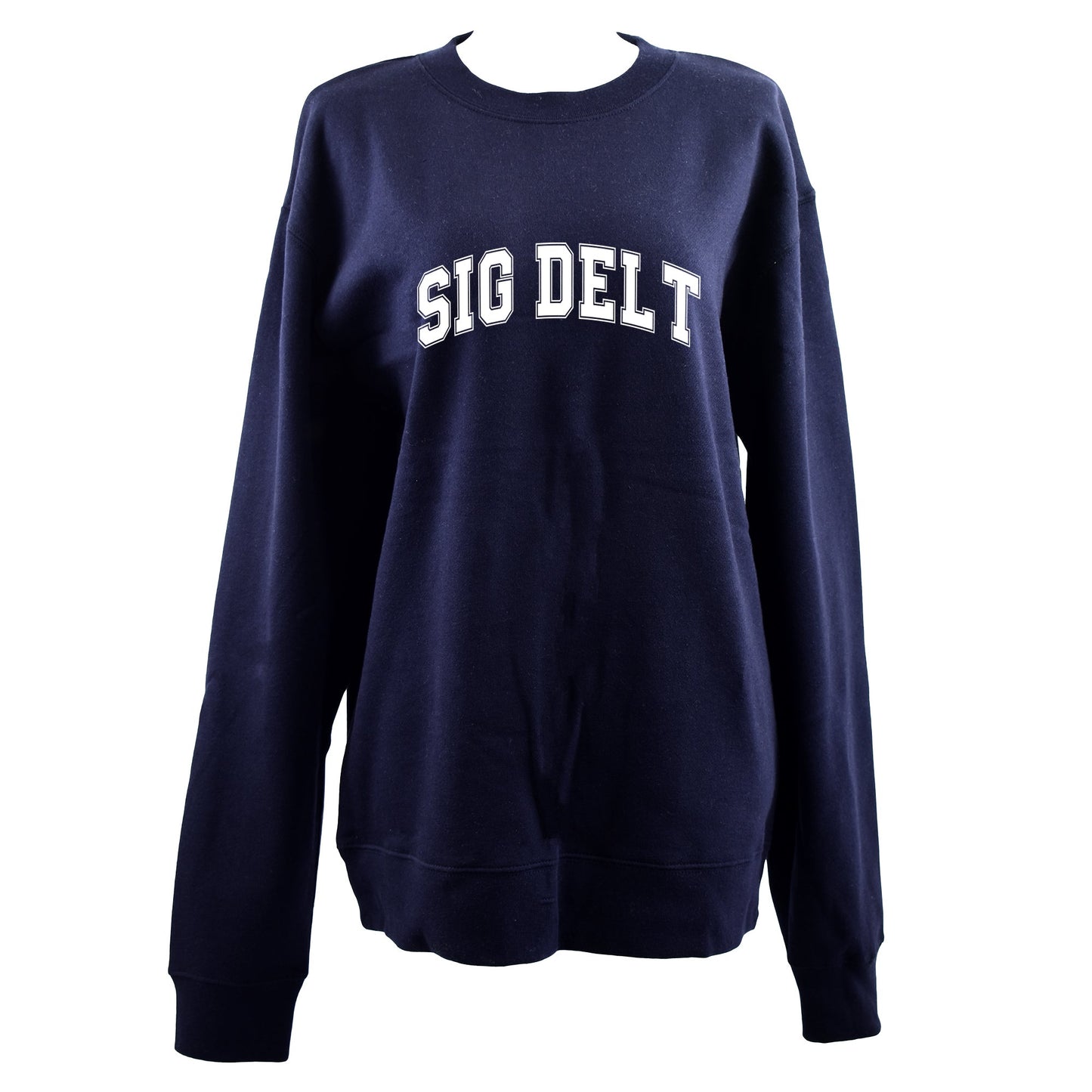 Sigma Delta Tau Sweatshirt- Crewneck Varsity Letters Design
