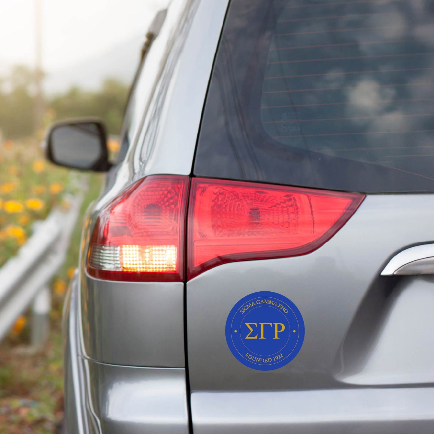 Sigma Gamma Rho Sorority Car Decal Sticker- Full Color Circle Logo