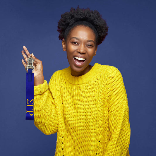 Sigma Gamma Rho Keychain- Hands-Free Wristlet Lanyard Style