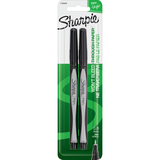 Sharpie Pen Black - 2pk - Virginia Book Company