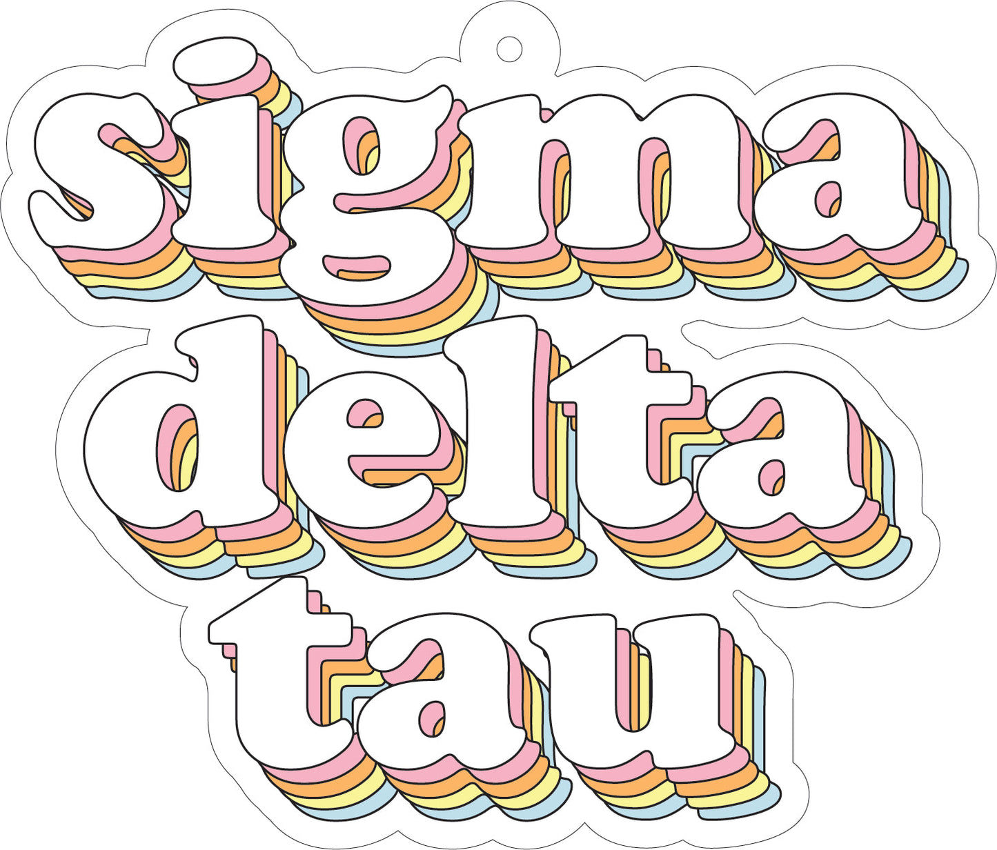 Sigma Delta Tau Retro Air Freshener