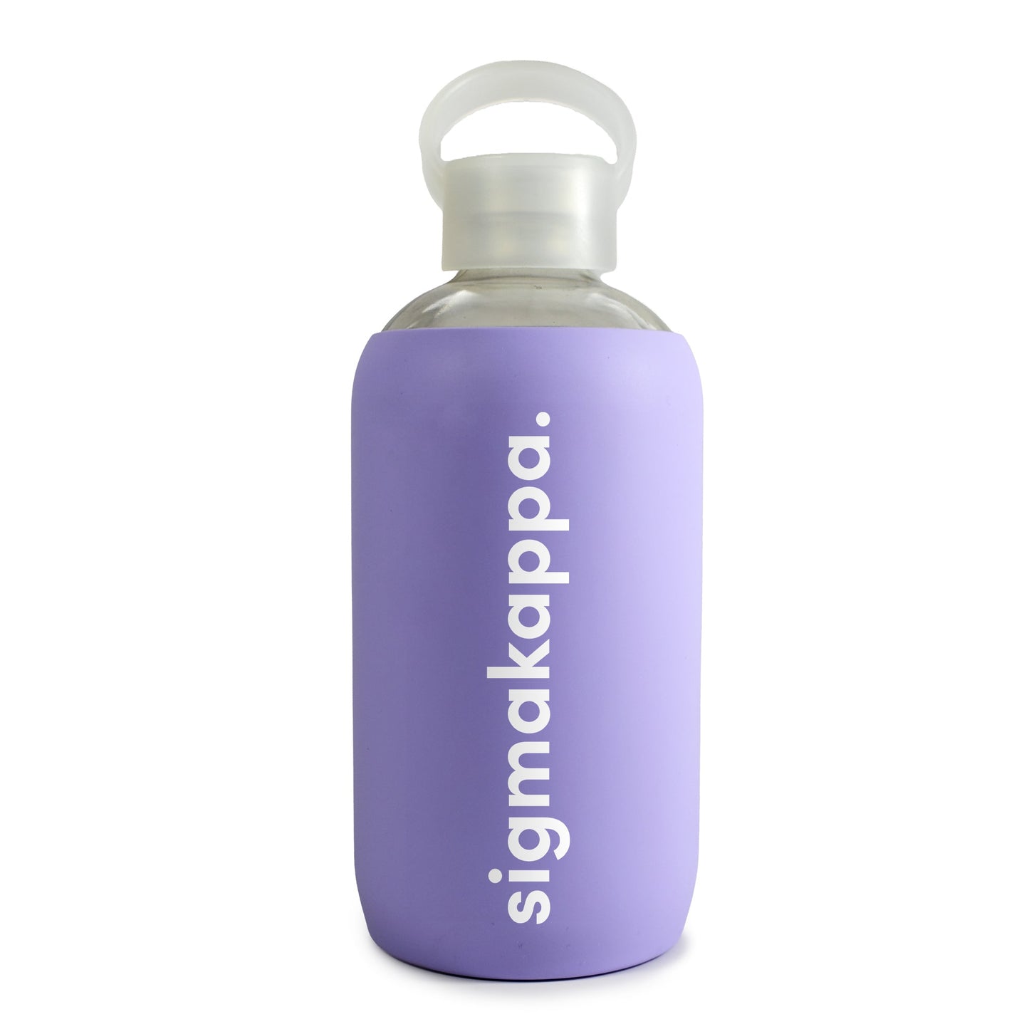 Sigma Kappa Glass Water Bottle with Silicone Sleeve