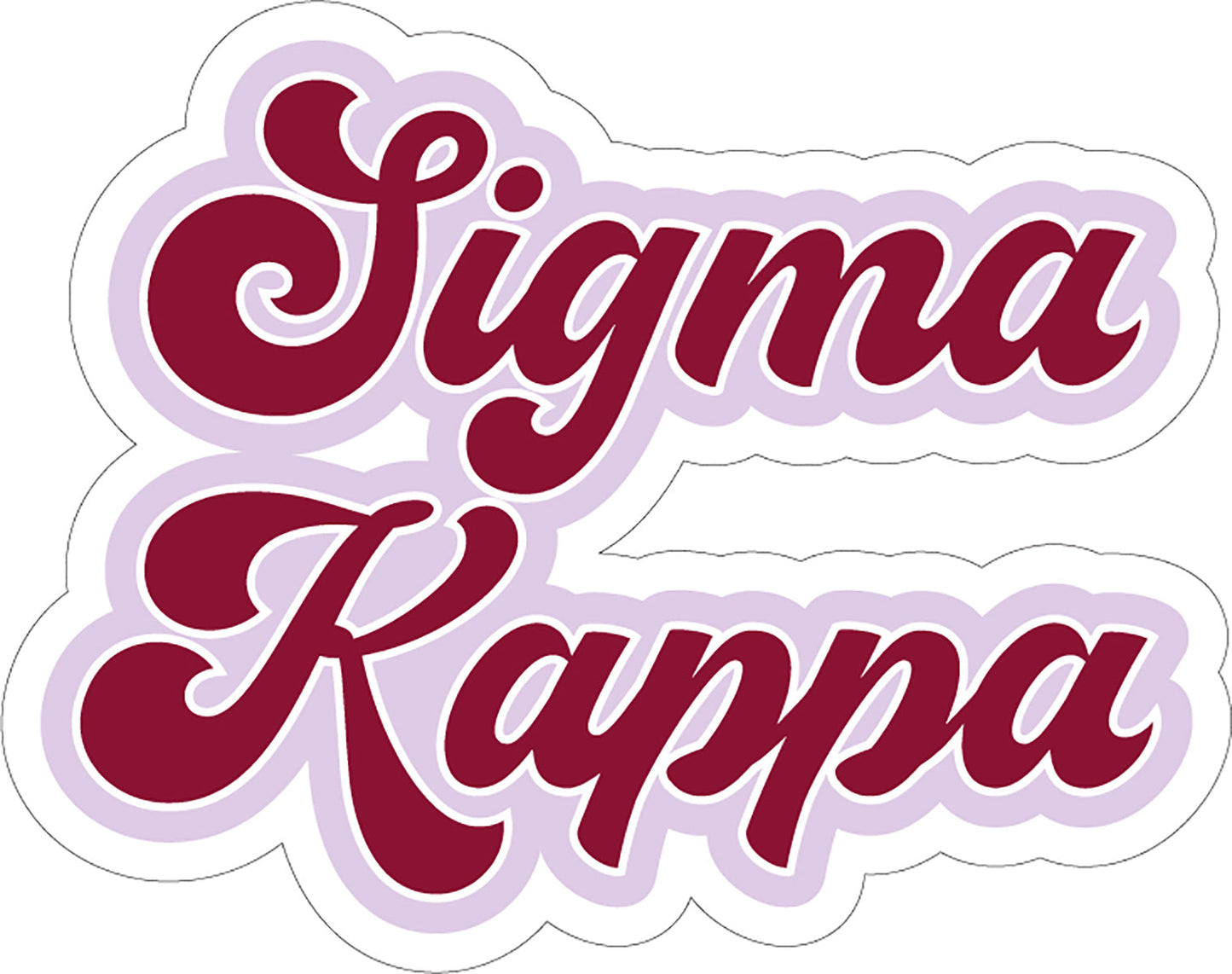 Sigma Kappa Retro Sorority Car Magnet Set of 2