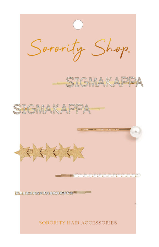 Sigma Kappa Sorority Hair Clips