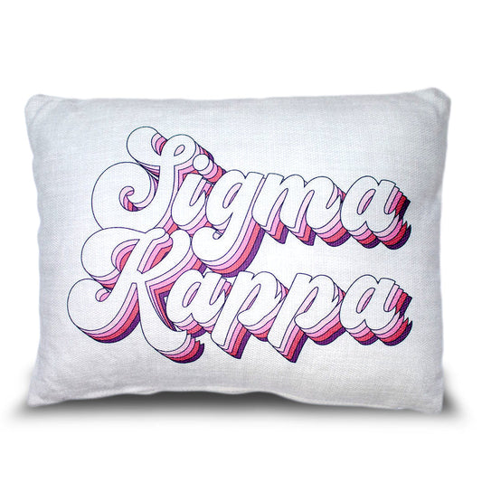 Sigma Kappa Retro Throw Pillow