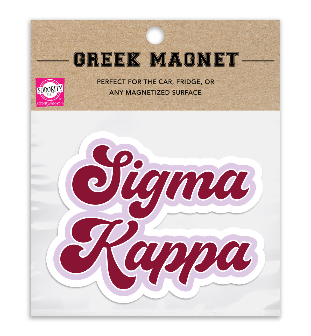 Sigma Kappa Retro Sorority Car Magnet Set of 2