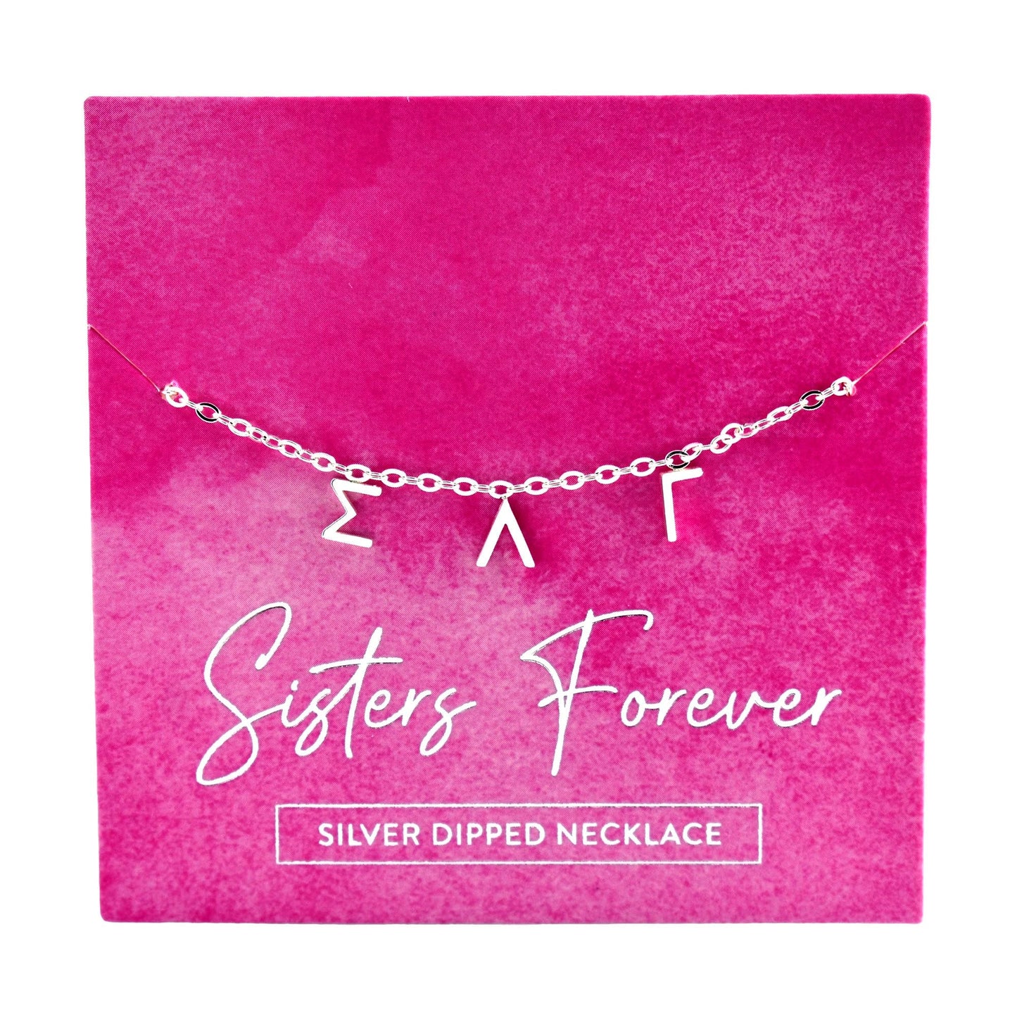 Sigma Lambda Gamma Silver Greek Letters Necklace