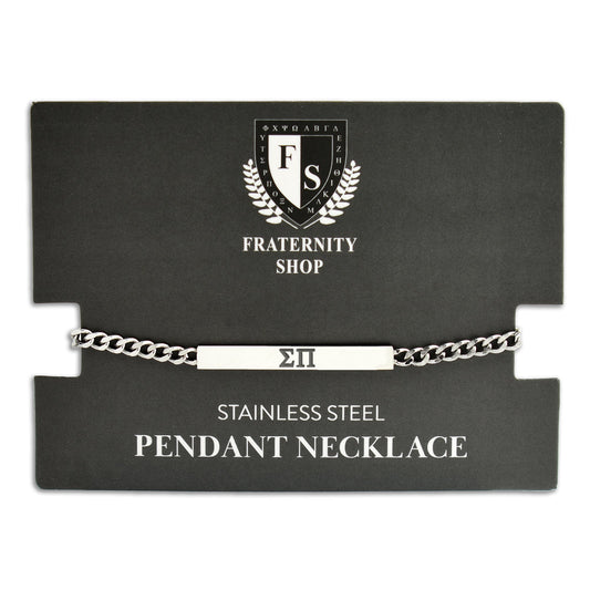 Sigma Pi Fraternity Necklace- Greek Letters Pendant