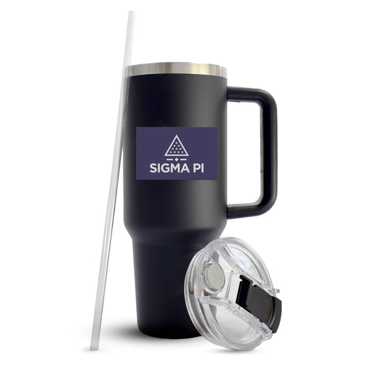 Sigma Pi Fraternity 40oz Stainless Steel Tumbler with Handle