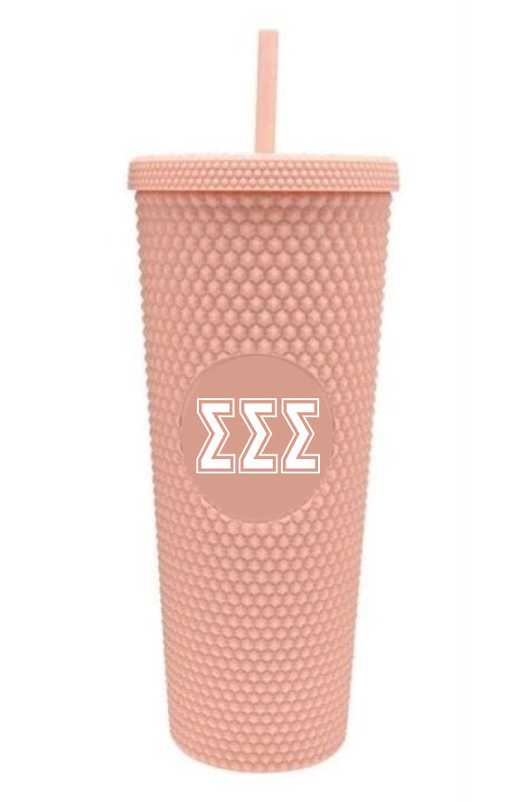 Tri Sigma Studded Tumbler