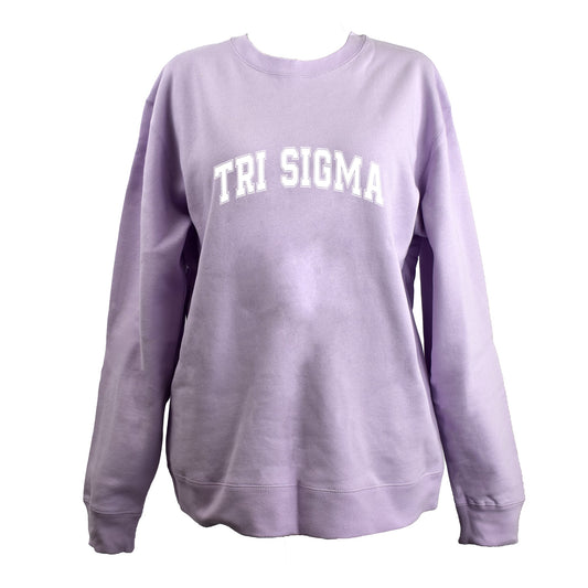 Sigma Sigma Sigma Sweatshirt- Crewneck Varsity Letters Design