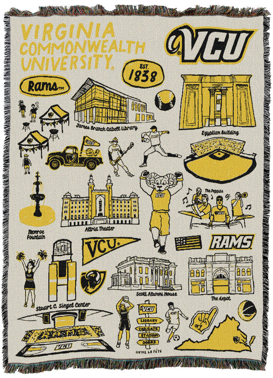 VCU Tapestry Throw 54" x 70"