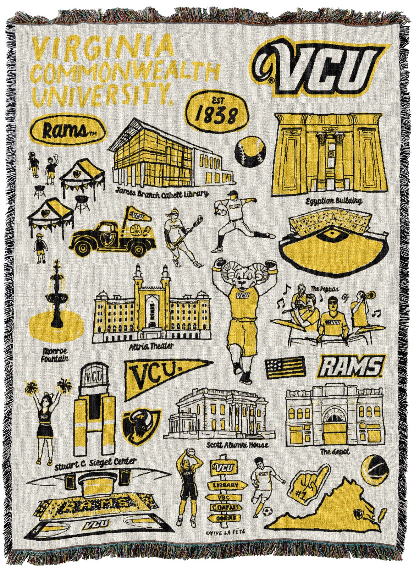VCU Tapestry Afghan