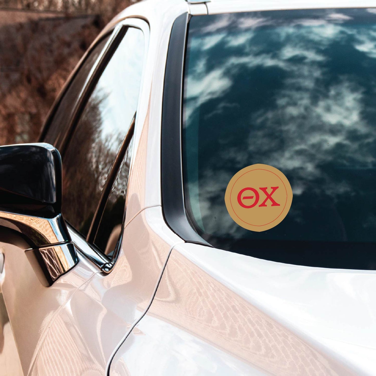 Theta Chi Fraternity Car Decal Sticker- Full Color Circle Logo