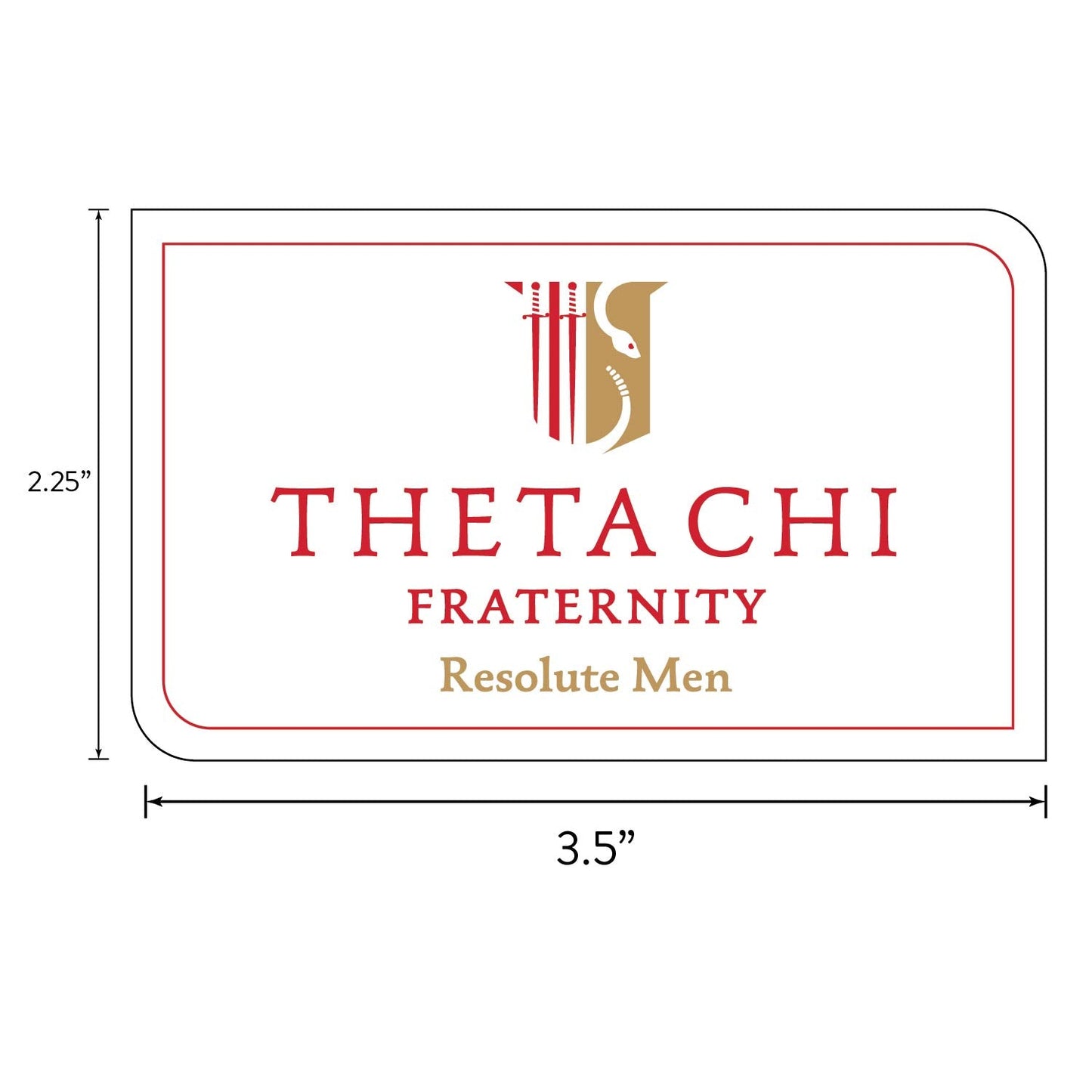 Theta Chi Fraternity Brand Focus Sticker Sheet