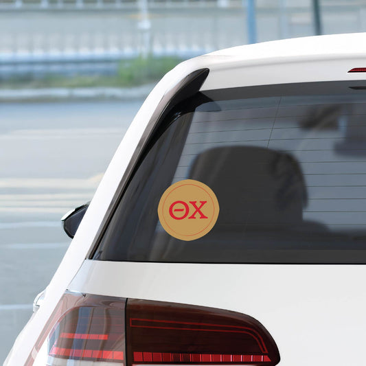 Theta Chi Fraternity Car Decal Sticker- Full Color Circle Logo