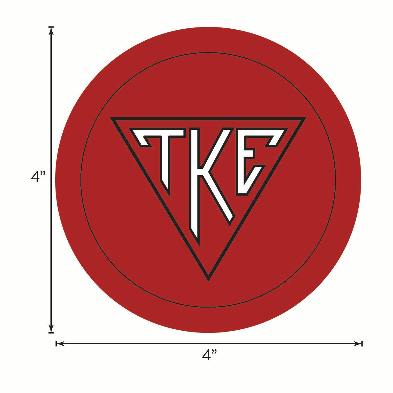 Tau Kappa Epsilon Fraternity Car Decal Sticker- Full Color Circle Logo