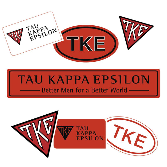 Tau Kappa Epsilon Fraternity Sticker Sheet- Brand Focus