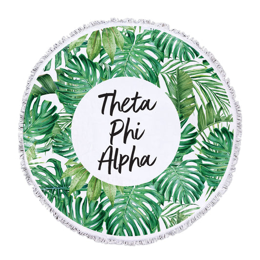 Theta Phi Alpha Palm Leaf Fringe Towel Blanket