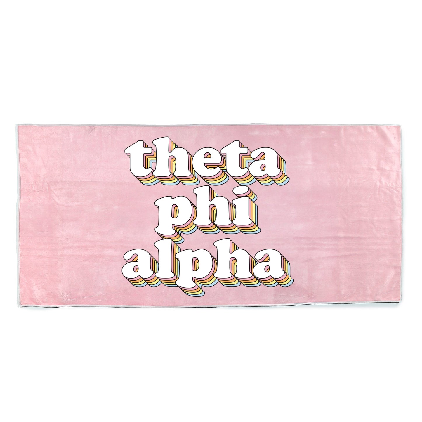 Theta Phi Alpha Plush Retro Beach Towel