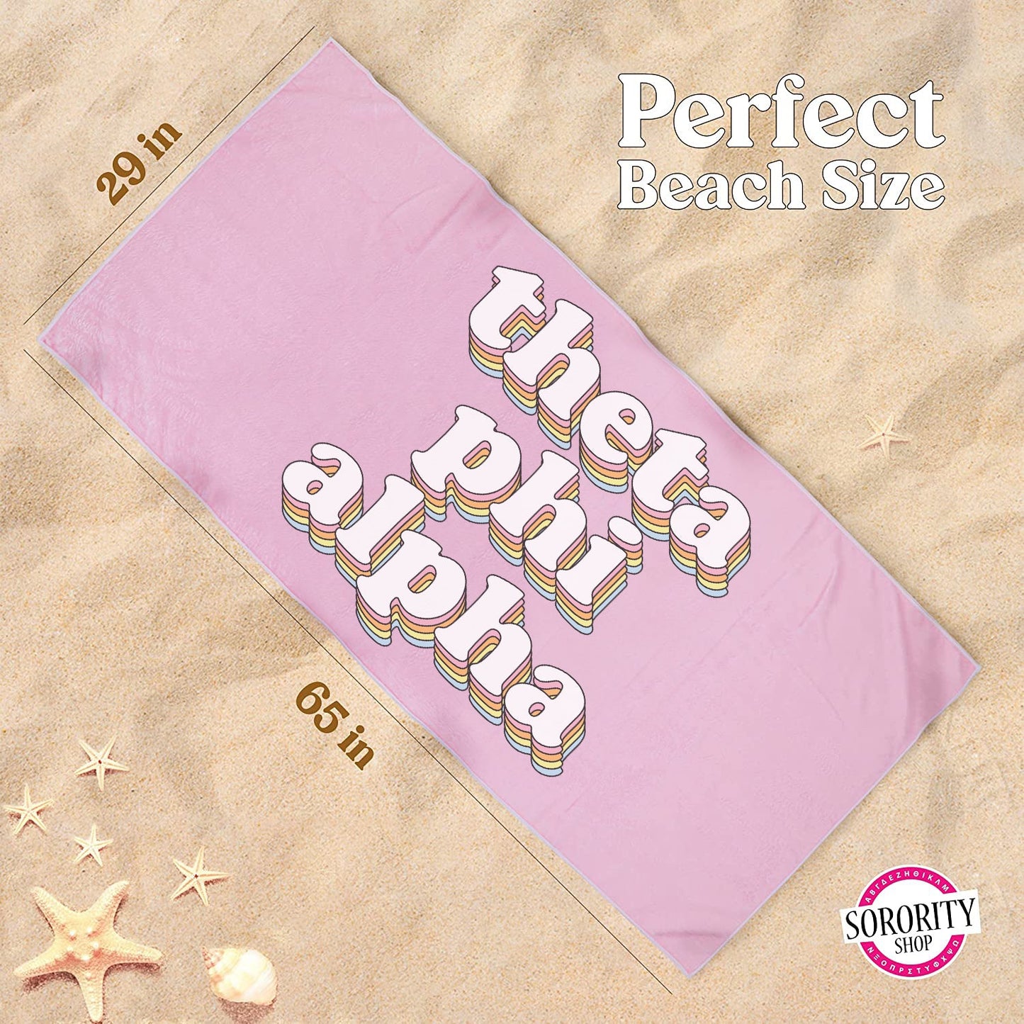 Theta Phi Alpha Plush Retro Beach Towel