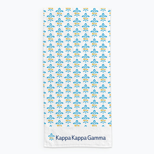Kappa Kappa Gamma Beach Towel- Lightweight Brand Design