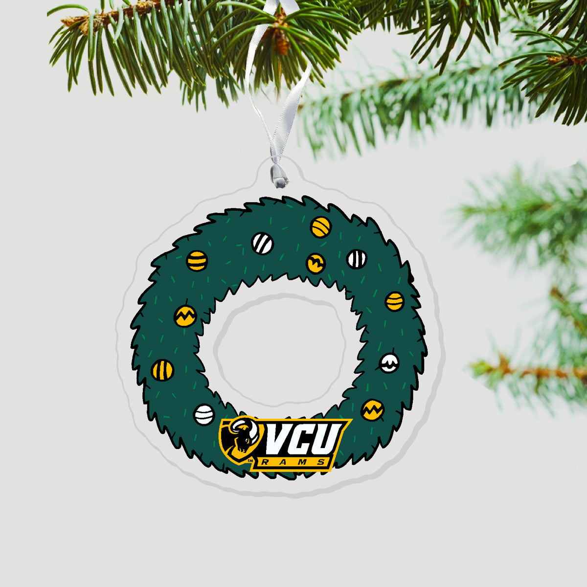 VCU Wreath Ornament