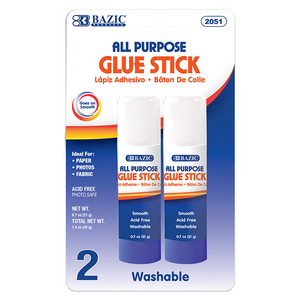 Glue Stick Premium 0.7 oz (21g)(2/Pack) - Virginia Book Company