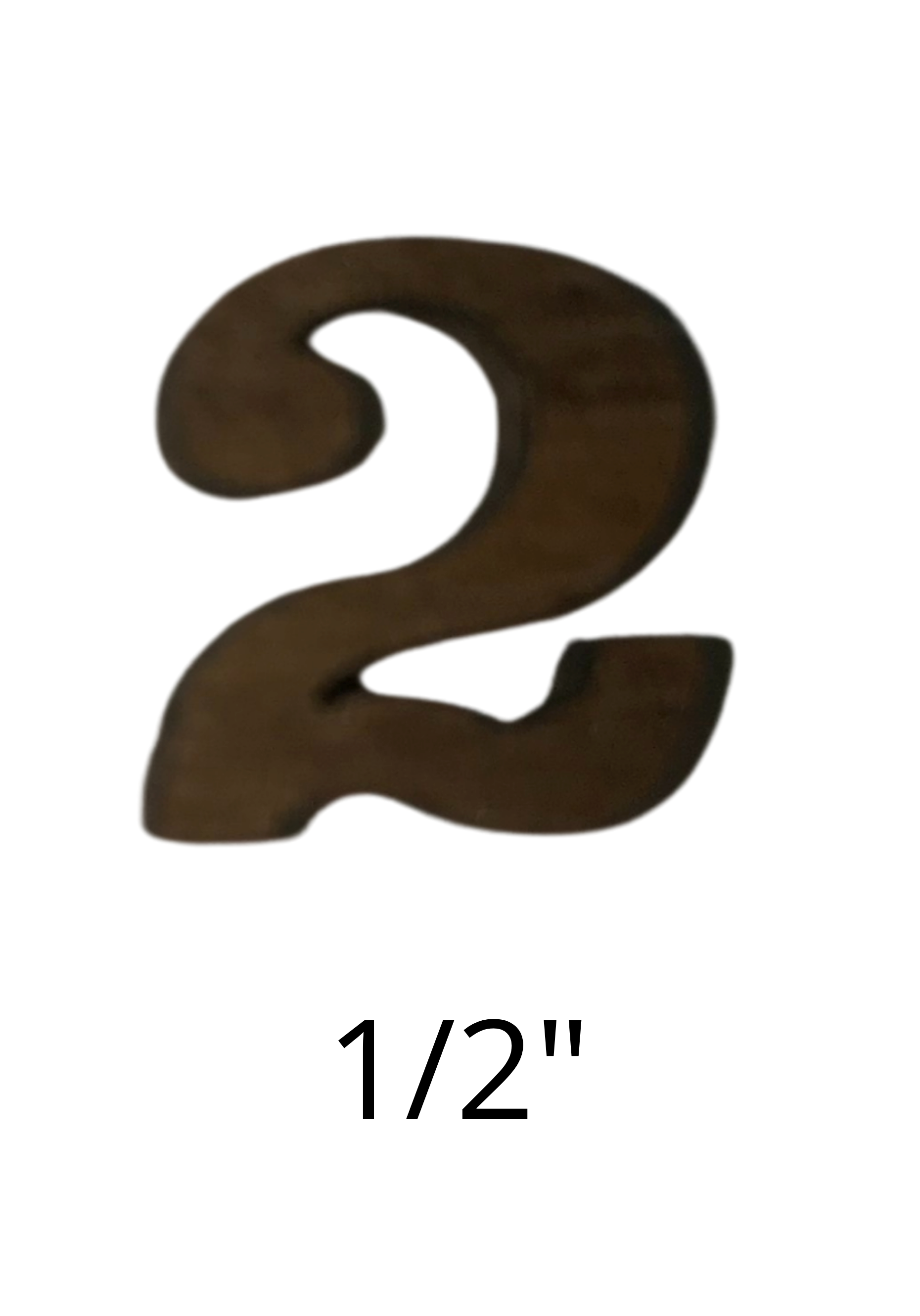 1/2" Petite Wood Peel- N- Stick Number - Virginia Book Company