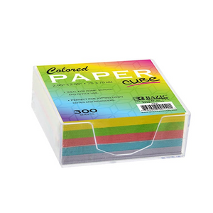 75mm X 75mm 300 Ct. Color Paper Cube w/ Tray - Virginia Book Company
