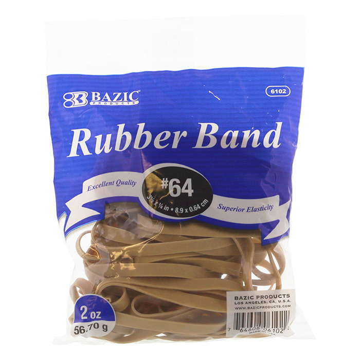 BAZIC 2 Oz./ 56.70 g #64 Rubber Bands - Virginia Book Company