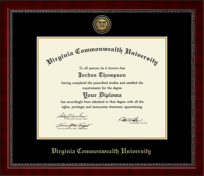 VCU Gold Engraved Medallion Diploma Frame - Virginia Book Company