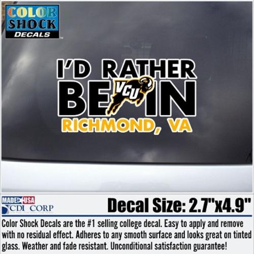 "I'D Rather Be In Richmond" Decal - Virginia Book Company