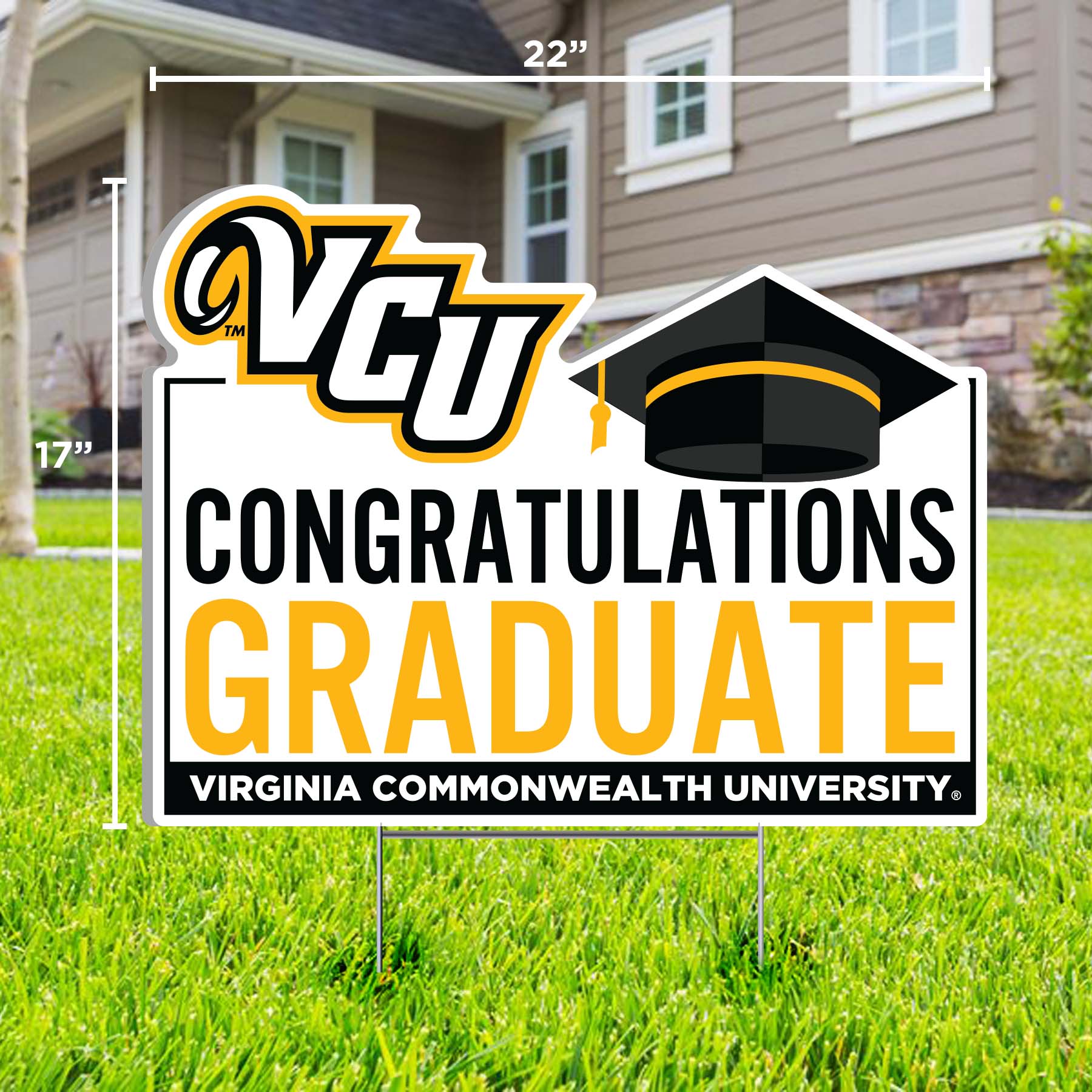 Congratulations VCU Graduate Lawn Sign Decoration Online only VBC Vcu Engineering Graduation 2025