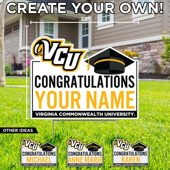 Customizable Congratulations VCU Lawn Sign Decoration - Virginia Book Company