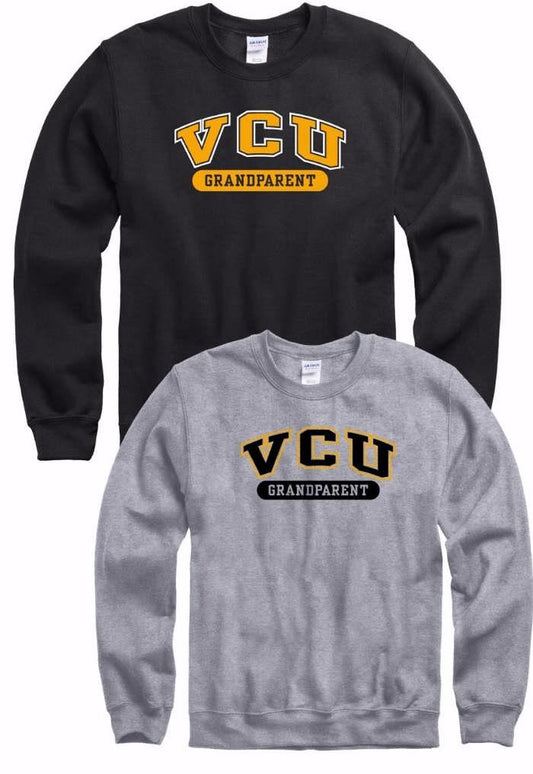 VCU Grandparent Crew Neck Sweatshirt Gray Grey Black 