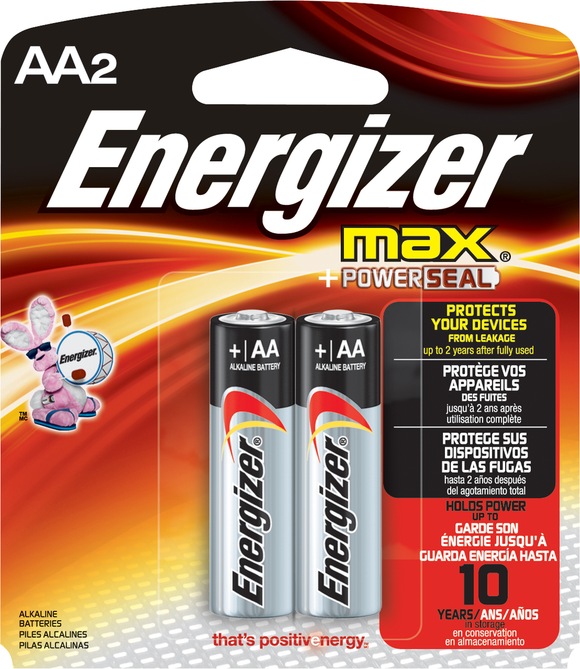 AA Energizer Batteries 2 Pack - Virginia Book Company