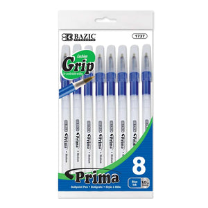 Bazic Prima 8 Pack Blue Pens - Virginia Book Company