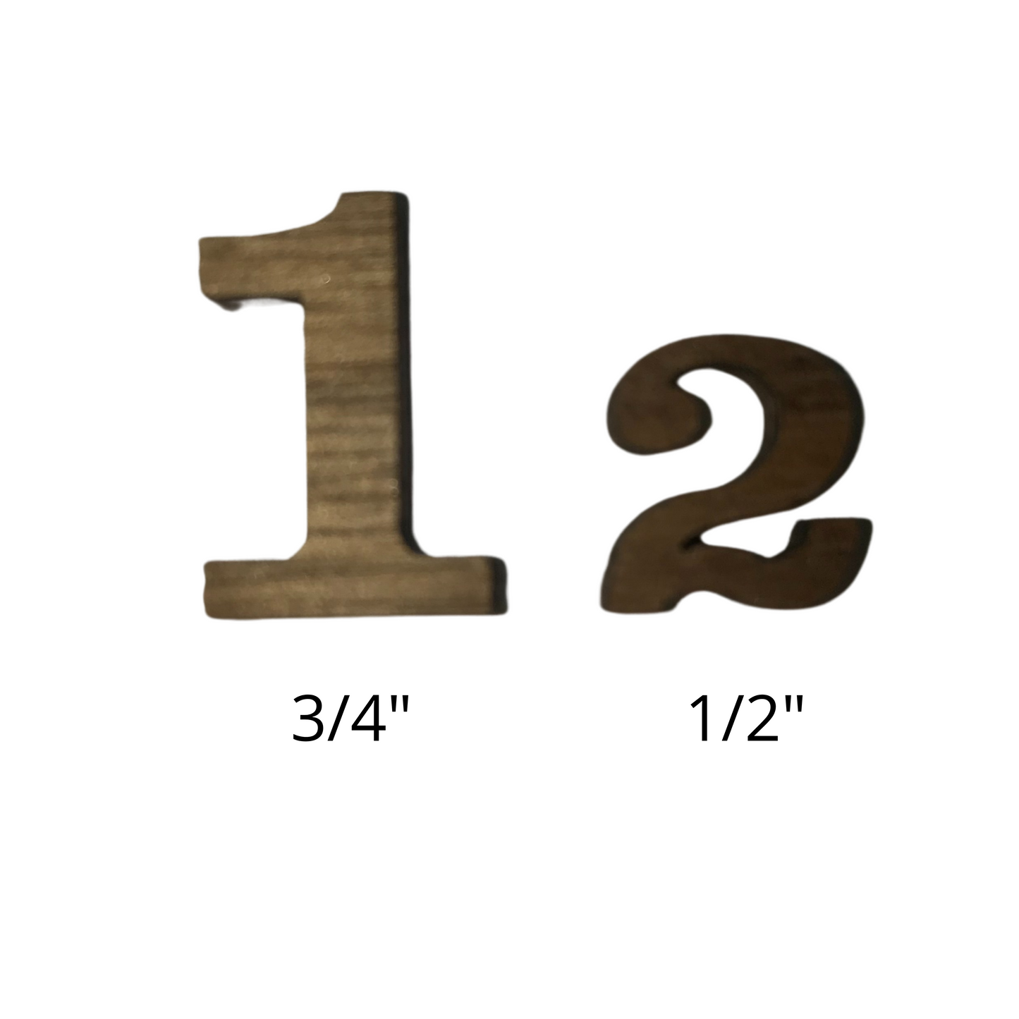 3/4" Petite Wood Peel- N- Stick Number - Virginia Book Company