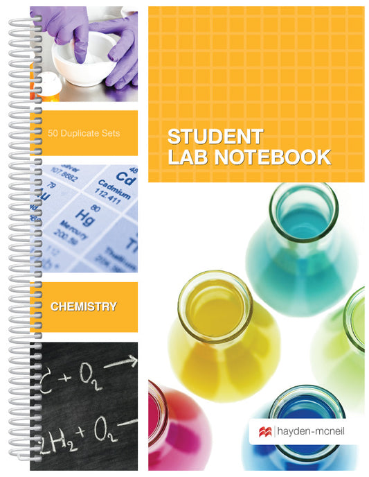 Chemistry Student Lab Notebook (50 Sheets/Spiral Bound) - Virginia Book Company