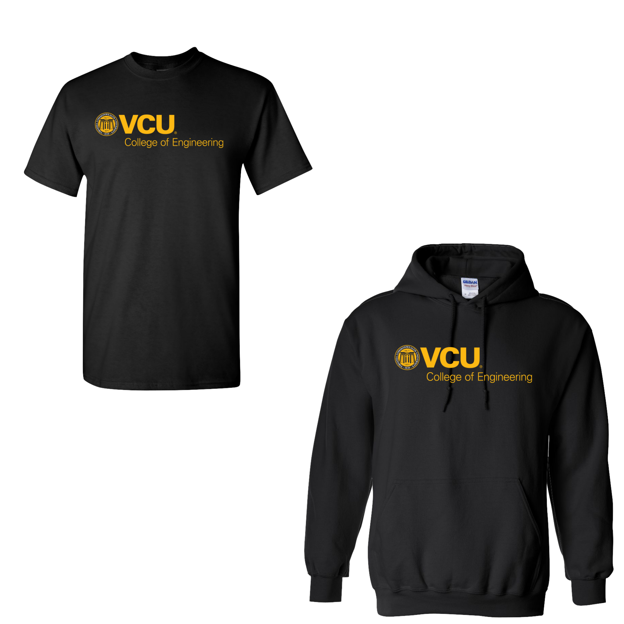 Men's ProSphere Gold VCU Rams Engineering Logo Pullover Hoodie